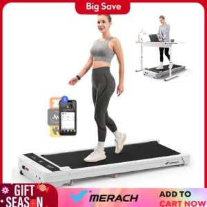 Aff22debc5d5a4ce8a5a484ff9af0b42dV.webp MERACH Walking Pad Quiet Under Desk Treadmill for Home&Office 2in1 Quiet Portable Treadmill with Remote Control APP Hot selling
