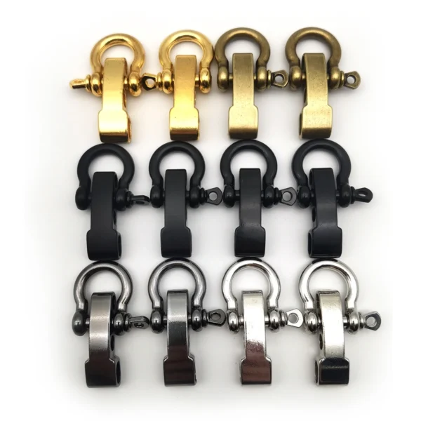 2pcs High quality Alloy Adjustable O Shape Anchor Shackle Outdoor Survival Rope Paracord Bracelet Buckle For Outdoor Sport