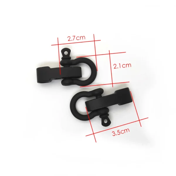 2pcs High quality Alloy Adjustable O Shape Anchor Shackle Outdoor Survival Rope Paracord Bracelet Buckle For Outdoor Sport