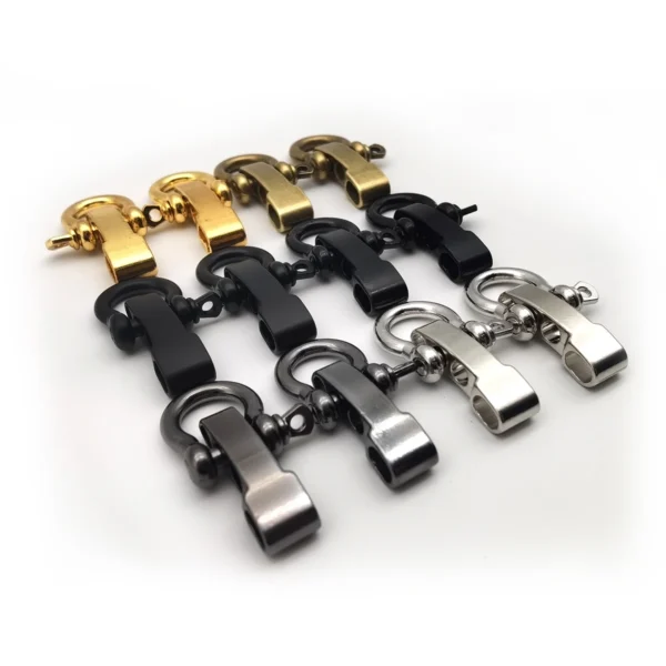 2pcs High quality Alloy Adjustable O Shape Anchor Shackle Outdoor Survival Rope Paracord Bracelet Buckle For Outdoor Sport
