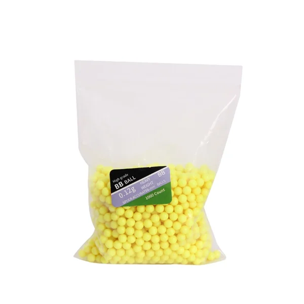 HTB1HDVHMkPoK1RjSZKbq6x1IXXaW.webp 1000 Rounds Airsoft BBs Bullets 0.12g Hunting Shooting 6mm BB Strikeball Rifle Gun Plastic BB Balls Yellow Paintball Accessories