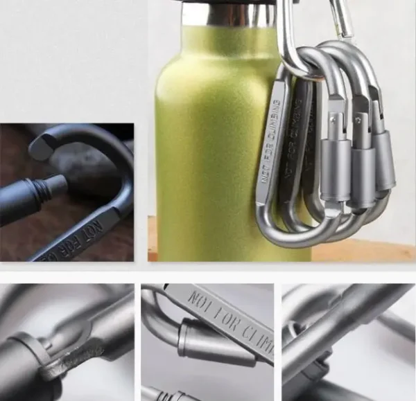 4Pcs Carabiner Travel Kit Camping Equipment Alloy Aluminum Survival Gear Camp Mountaineering Hook Outdoor Carabiner GYH