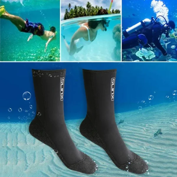 SLINX 3mm Swimming Boot Scuba Swimwear Wetsuit Neoprene Diving Socks Anti Scratches Warming Snorkeling Socks