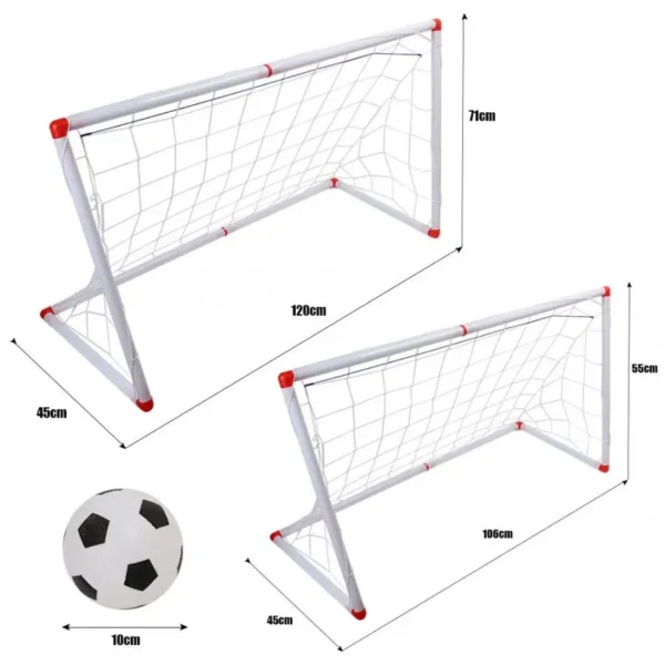 106/120cm Indoor Outdoor Mini Children Football Soccer Goal Post Net Set with Ball Pump Kids Football Sport Toy Official Size