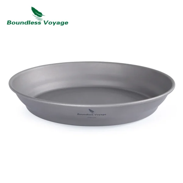 Hcb88552c11604430959aa3ee760394e9h.webp Boundless Voyage Outdoor Camping Titanium Single-Walled Bowls Pan Dish Plate Tableware Mess Kit