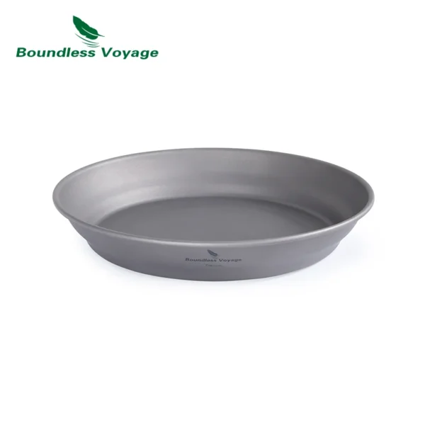 He027603adbf9437696cf760f418671f3E.webp Boundless Voyage Outdoor Camping Titanium Single-Walled Bowls Pan Dish Plate Tableware Mess Kit