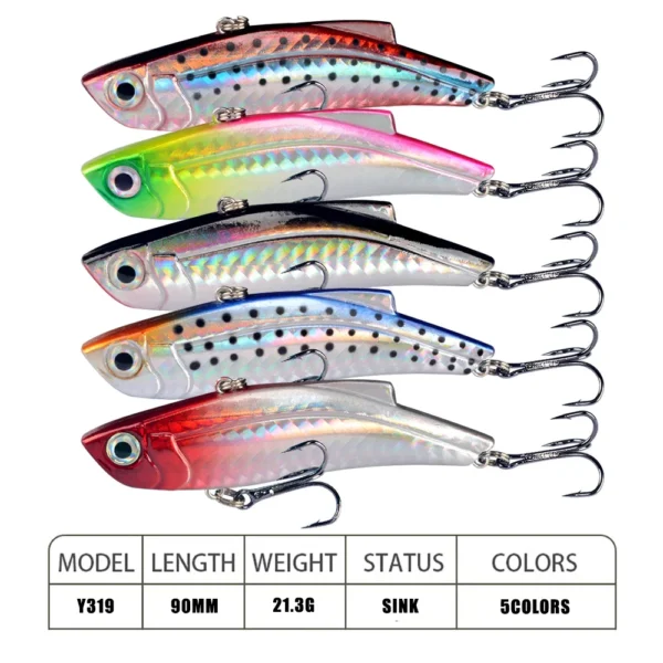 Hf241ced1ca5c427bb19b071385e1ce53V.webp 1Pcs Sinking VIB Fishing Lures 9cm 21g Plastic Bionic Vibration Hard Bait Crankbait All Depth Winter Pike Bass Fishing Tackle