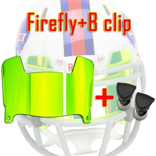 Display Mini Size Football Visor with Clip Unable to wear Mini Football Helmet Visor Insert for Collectors and Builders