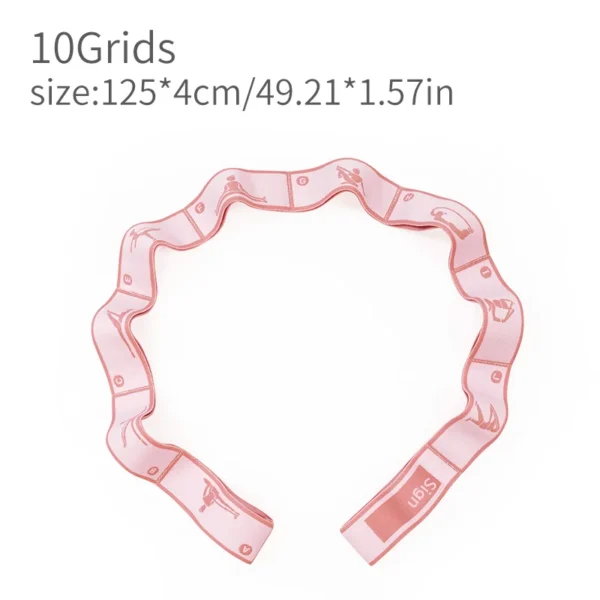 New Elastic Band Can Write the Name Number Segment 8/10/12 Grids Yoga Straps Dance Resistance Belt Exercise Pilates Accessories