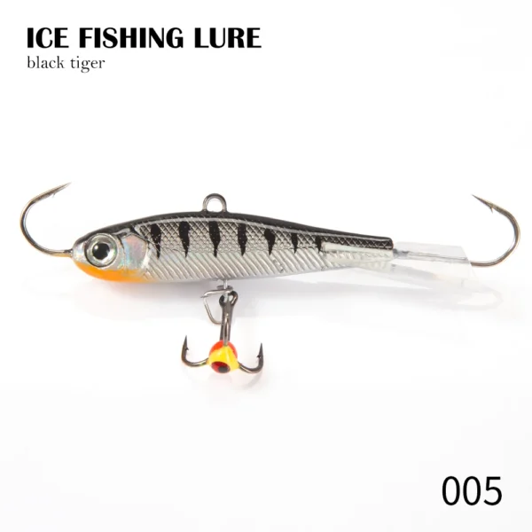 Hunthouse Winter Ice Fishing Lure Jigging 50mm/10g 65mm/19g 75mm/32g Vibration Balance Jig Bait Wobbler For Bass Pike Perch