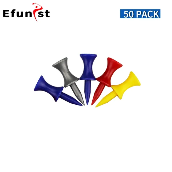 S046ffdba9ed84ae4bf9692933b2c1d6b7.webp Golf Tees 50 Pcs 100 Pcs 1000 Pcs Pack Plastic Step Down Golf Tee 31mm 37mm 43mm 51 mm 59mm 70mm Length Golf Ball Tees Drop Ship