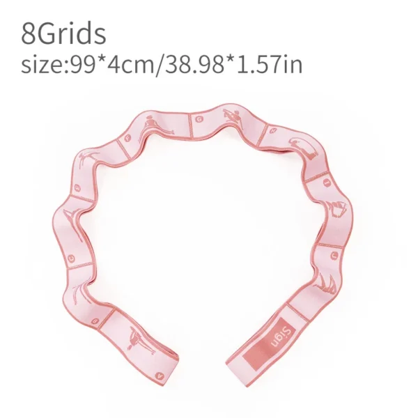 New Elastic Band Can Write the Name Number Segment 8/10/12 Grids Yoga Straps Dance Resistance Belt Exercise Pilates Accessories