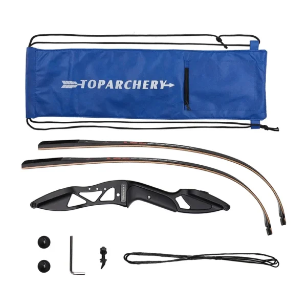 toparchery Archery Bow 56Inch 30-50lbs Outdoor Shooting Recurve Bow for Right-handed Powerful Take-down Hunting Bow with Bow Bag