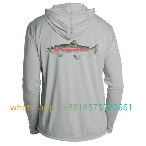 Fishing Hoodie Summer Fishing Clothing Long Sleeve Breathable Fishing Performance Shirt UV Protection Mens Fishing Wear