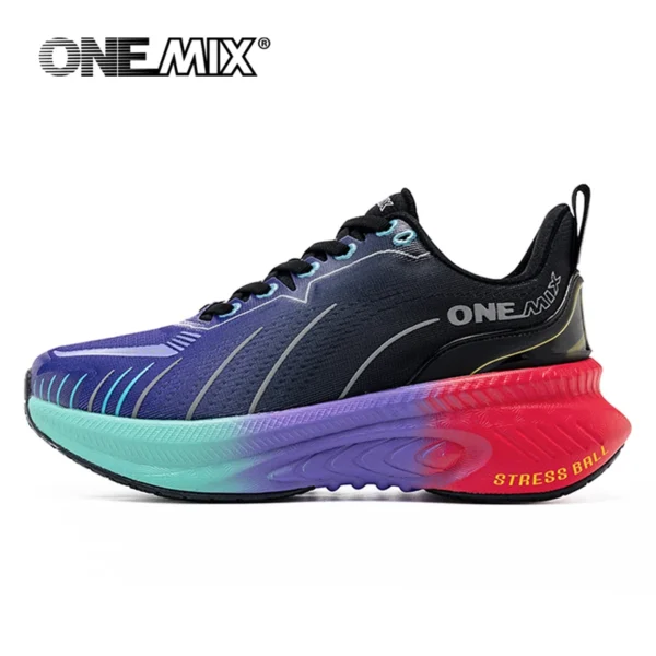 S08de3d021f30430ca98980f3017bf448O-1.webp ONEMIX New Cushioning Running Shoes For Men Suitable Heavy Runners Lace Up Sports Women Non-slip Outdoor Athletic Male Sneakers
