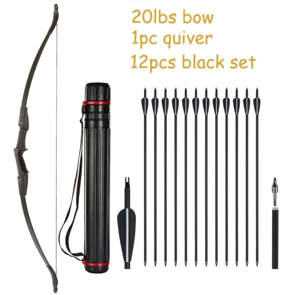 S09d3053e3a6a422795d9be30c2cf520bl.webp Archery Recurve Bow for Right/Left-Handed Outdoor Hunting Sports Shooting 57inch 30-40 Ibs Take-down Bow Archery Target
