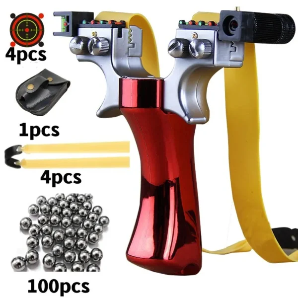Laser aimed slingshot fishing fast pressure slingshot hunting fishing gun catapult outdoor camping