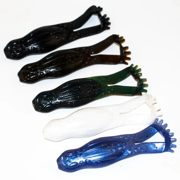 Chan's Huang 3PCS Soft Tube Frog Black Seabass Killer Artificial Snakehead Jig Topwater Bait Soft Frog Fishing Lures 10CM 11.4G