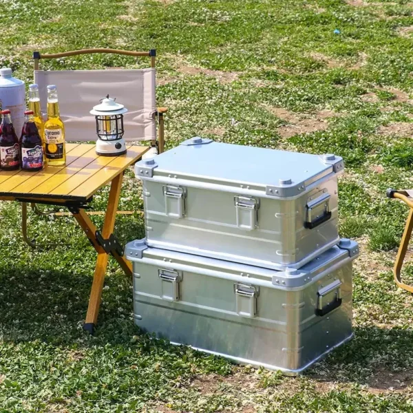 30-80L Camping Picnic Travel Aluminum Alloy Large Capacity Box Accessories Storage Bag Hiking Accessories Outdoor Storage