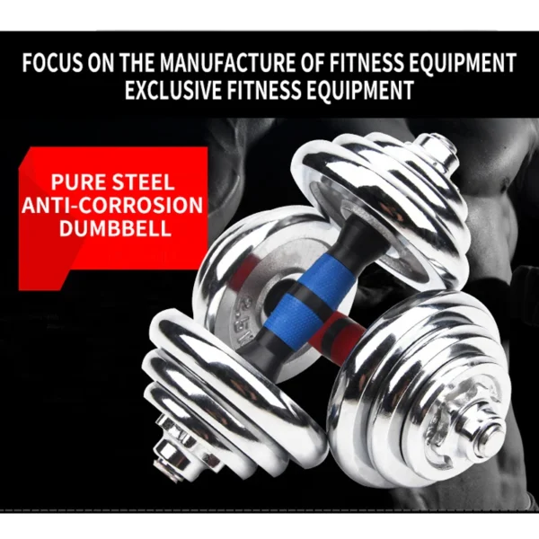 S158ccf9183e342a18b1cfc808ec3c203j.webp 15KG Adjustable Weight Dumbbells Fitness Dumbbell Electroplating Weight Bars Gym Dumbbells Barbell Set For Men Body Building Hot