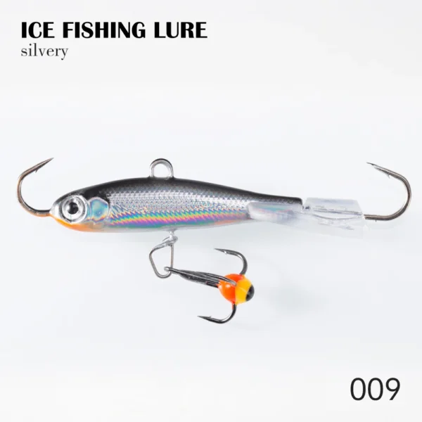 Hunthouse Winter Ice Fishing Lure Jigging 50mm/10g 65mm/19g 75mm/32g Vibration Balance Jig Bait Wobbler For Bass Pike Perch