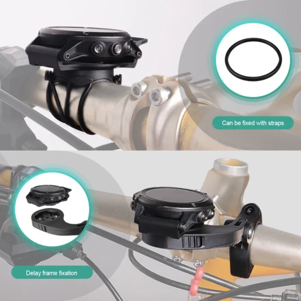 S182183ed109c4e9babdefcbc41778675k.webp For Garmin QuickFit Quarter-Turn Bike Mount Watch for Garmin Fenix 3/5/6/7/MK1/2 Bicycle Speedometer Stand Bike Stopwatch Holder