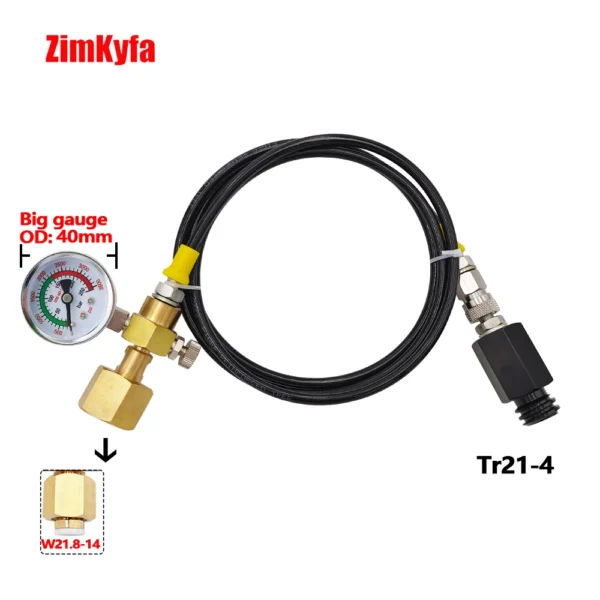 Soda Water Stream Homebrew External High Pressure Hose to CO2 Carbon Dioxide Tank,For Sodastrem Machine to W21.8-14 CGA320 Tank