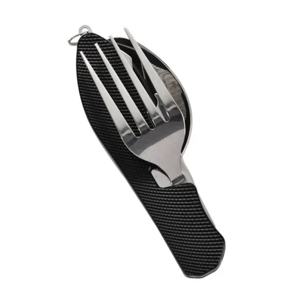 S1a5a9ba34fb94fe1b29e6fbdf0512906Y.webp Foldable Camping Utensil Set - Multi-Functional Knife, Fork, Spoon Combo For Outdoor Activities And Sports Camping Picnic Travel
