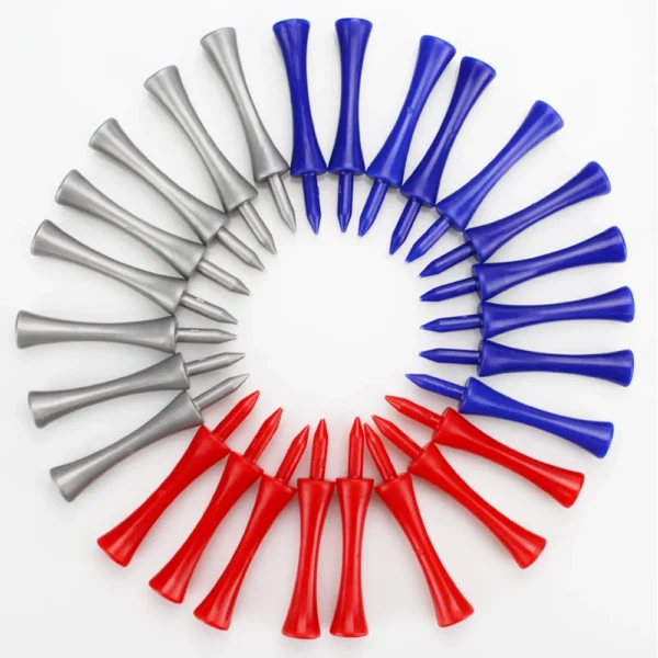 S1aad22f7c2e7439488f04a8659c66a1aB.webp Golf Tees 50 Pcs 100 Pcs 1000 Pcs Pack Plastic Step Down Golf Tee 31mm 37mm 43mm 51 mm 59mm 70mm Length Golf Ball Tees Drop Ship