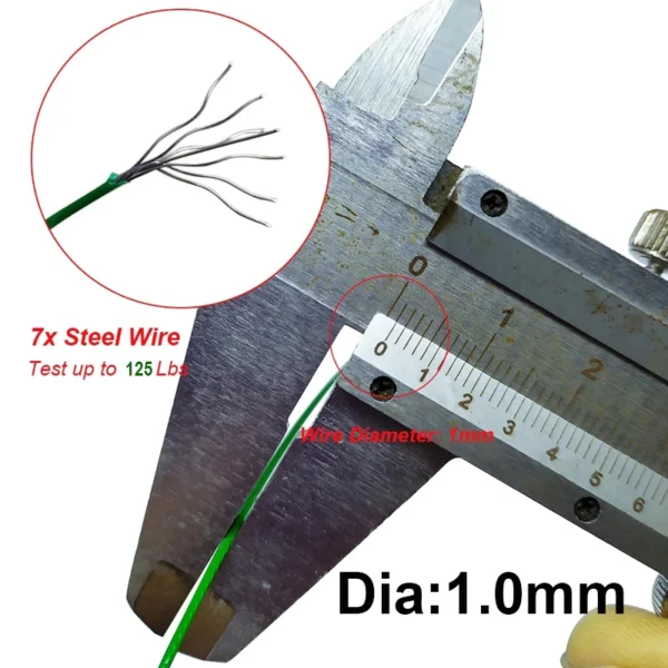 10pcs Dia 1mm Sea Fishing Steel Wire Leader Line 125LB Big Size Anti-bite Fishing-line Tuna Carp Fishing Lure Tackle Equipment