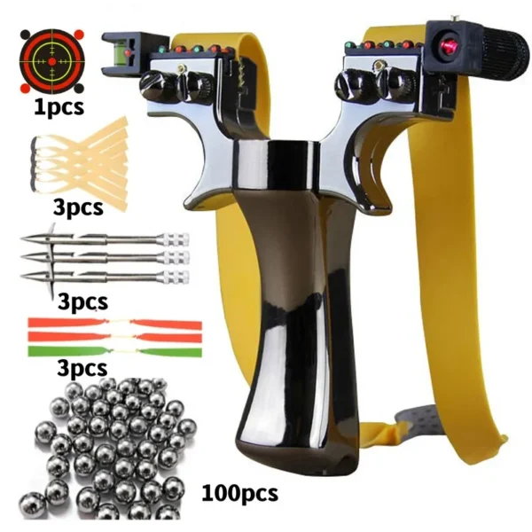 Laser aimed slingshot fishing fast pressure slingshot hunting fishing gun catapult outdoor camping