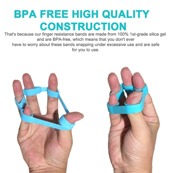 Silicone Finger Gripper Gym Hand Grip Resistance Band Wrist Stretcher Elastic Five Finger Expander Strength Trainer Exercise