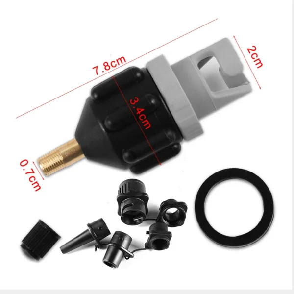 Air Valve Adaptor for SUP Board Inflatable Pump Adapter Paddle Boat Kayak Air Valve Pump Connector Tire Air Compressor Converter