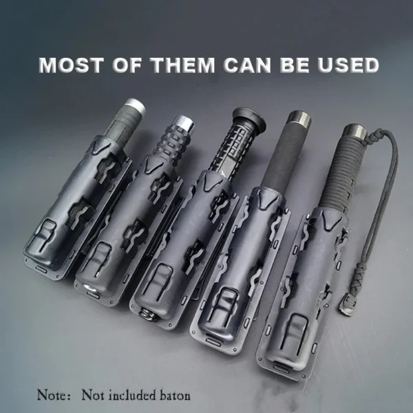 S1c0868c62fe646f5bc06e0f19e185cd9n.webp 360 Degree Rotation Retractable Baton Case Holster Universal Extensible Baton Holder Self Defense EDC Outdoor Survial Tool