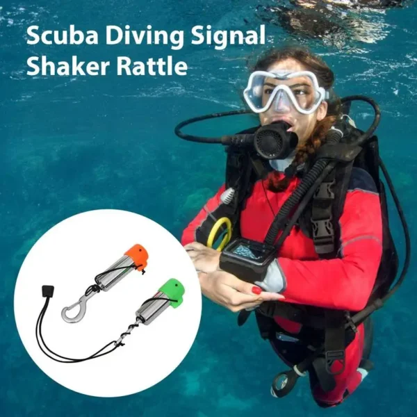 Scuba Noise Maker Scuba Diving Underwater Shaker with Clip Rattle Stick for Scuba Diving Gear Scuba Accessories Noise Maker