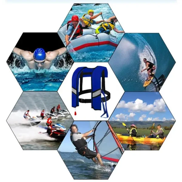 Life Vest Adult Adult Classic Series Life Vest Nylon Adult Life Vest Automatic Inflating Portable Buoyancy Jacket Snorkeling ﻿