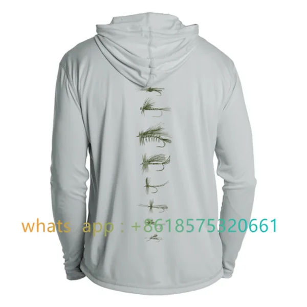 Fishing Hoodie Summer Fishing Clothing Long Sleeve Breathable Fishing Performance Shirt UV Protection Mens Fishing Wear