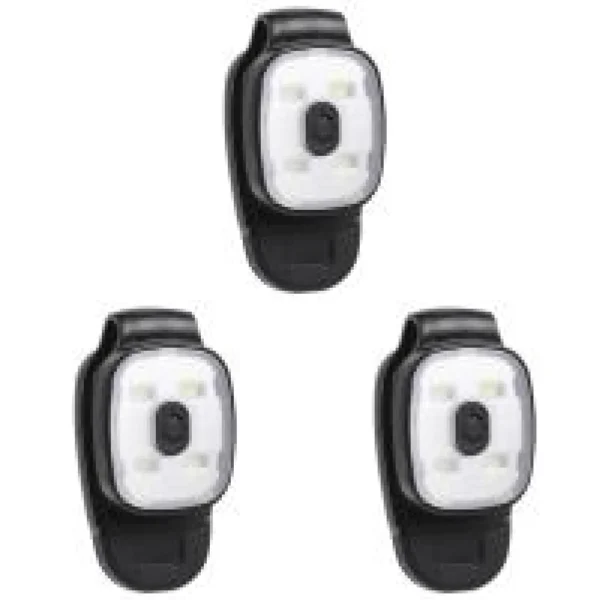 2/3PCS LED Clip Flashlight USB Charging LED Running Lights Multifunction Lightweight Warning Lights for Night Walking Fishing
