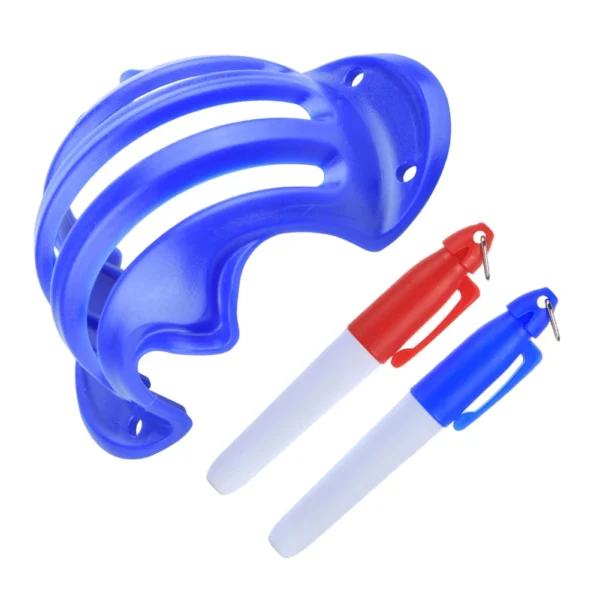 Golf Line Marker Template with 2 Marking Pens Golf Ball Line Liner Marker Double-sided Marking Training Aids Sports Accessories