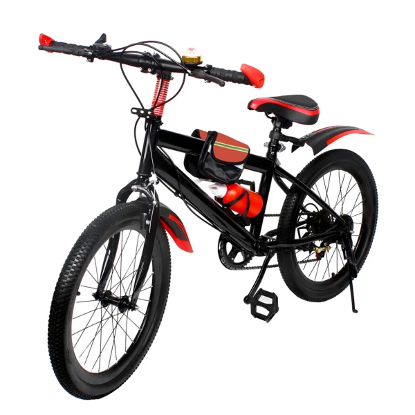 20" Mountain Bike 7 Speeds Kids Bicycle Dual-Disc Brakes Unisex Children's Bicycle Height Adjustable MTB Boys Girls Riding Bike