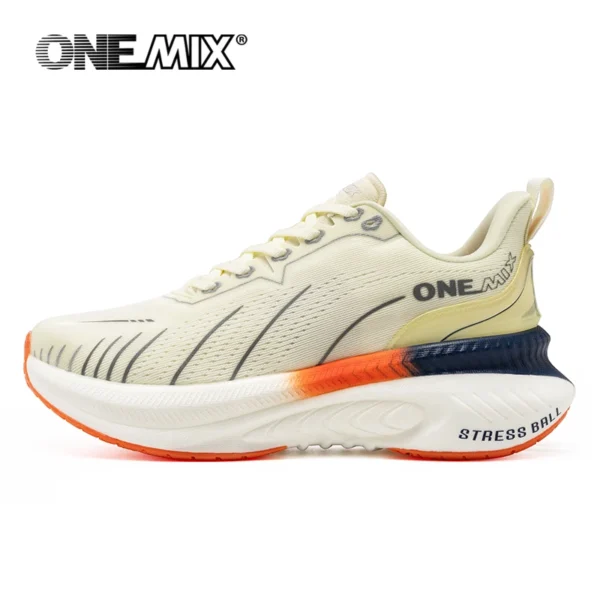 S2a55f80f33ef40a4a9d4386d72209e6ap.webp ONEMIX White Road Running Shoes for Men Air Cushion Outdoor Sport Shoes Male Trainers Summer Jogging Shoes Women Footwear