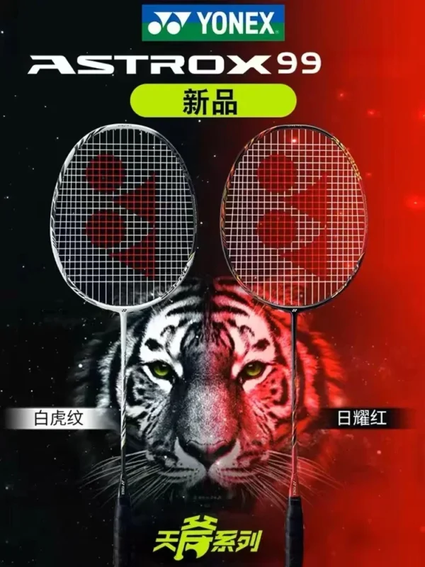 S2f170f37fa7e499a90ae4d5913c7a070s.webp YONEX Badminton Racket AX99 Pro White Red High Quality Carbon Fiber Offensive Professional Badminton Racket Wth String 4U
