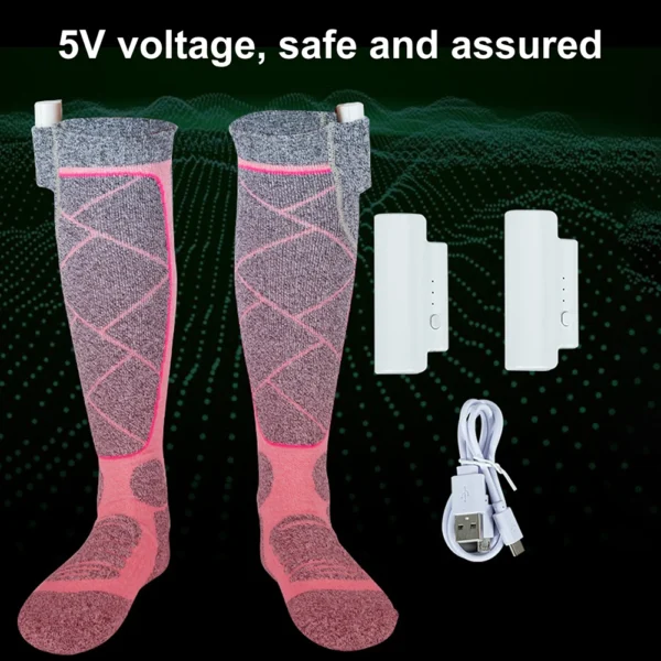 Heated Socks Man Winter Thermal Heated Foot Warmer Rechargeable Outdoor Sport Ski Heating Socks Warm Snowmobile Skiing