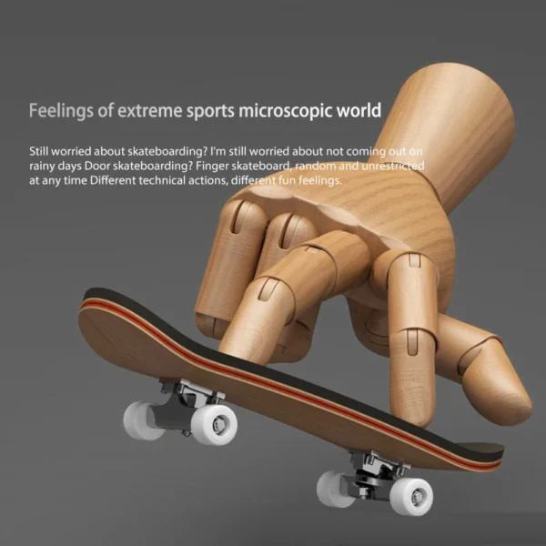 Finger Skateboard Five-layer Maple Bearing Alloy Wheels Fingertip Skateboard Field Swing Toys