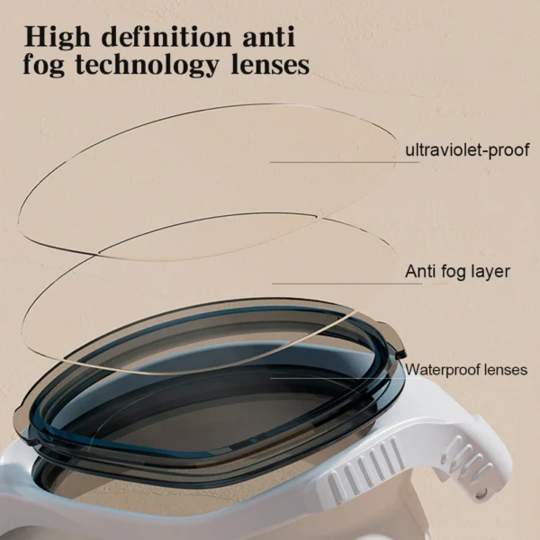 Professional Swimming Goggles HD Waterproof Anti Fog Silicon Swimming Cap Water Racing Sports Equipment for Men Women