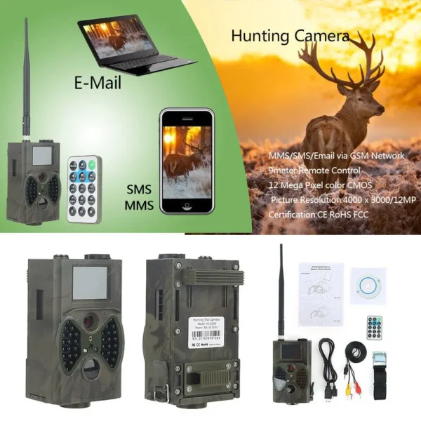 S364b82ddb4ba4e2abe378c3bdd8d2c5dE.webp Cellular 2G MMS SMTP Hunting Trail Camera HC300M 16MP Wildlife Cameras Photo Trap Night Vision Wireless Surveillance Tracking