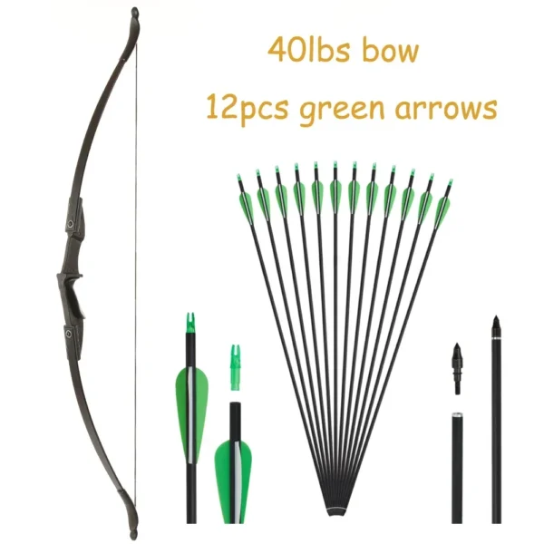 S3a6a8fc499824f78833c6c608c8ace5bt.webp Archery Recurve Bow for Right/Left-Handed Outdoor Hunting Sports Shooting 57inch 30-40 Ibs Take-down Bow Archery Target