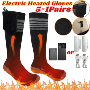 Unisex Heated Socks With USB Thermal Insulated Socks Winter Electric Heating Socks Outdoor Spots Heated Boot Camping Skiing Sock