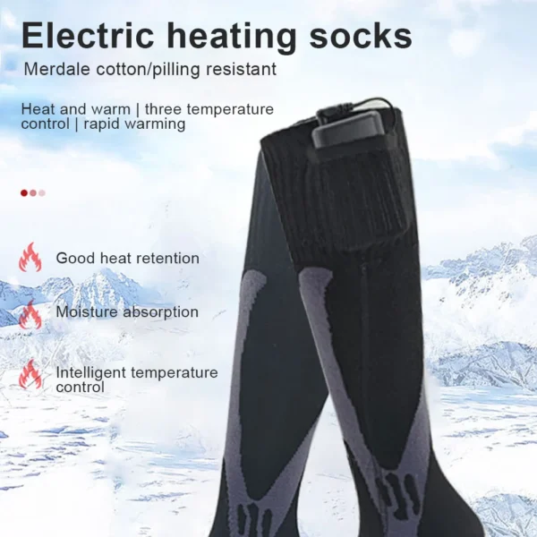Electric Heated Socks Electric Heating Socks Fast Heating Outdoor Sport Socks Thermal Foot Warmers for Camping Hiking No battery