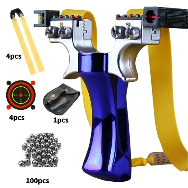 Laser aimed slingshot fishing fast pressure slingshot hunting fishing gun catapult outdoor camping